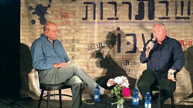 MKs Bahloul an Dichter at Acre cultural event, Photo: Yoel Feldman