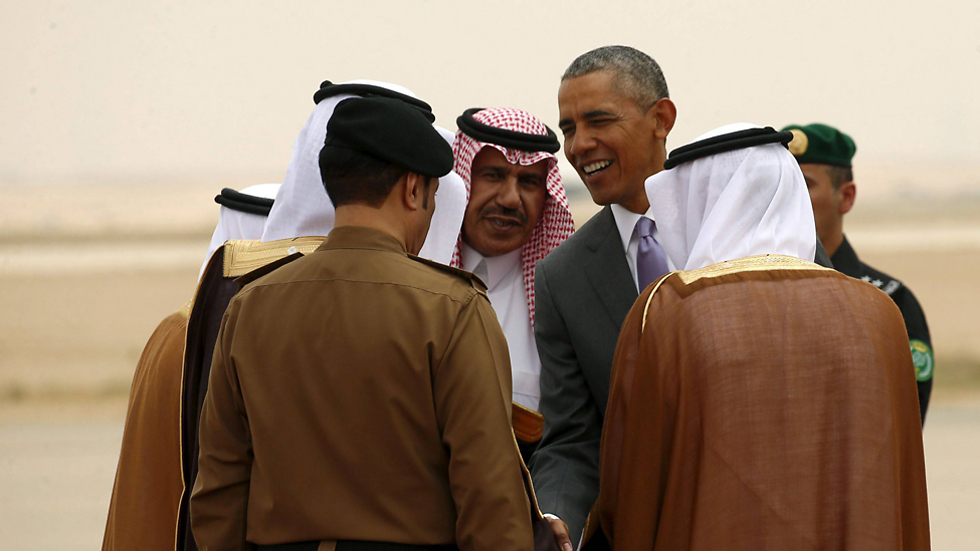 Obama arrives in Riyadh. (Photo: Reuters)