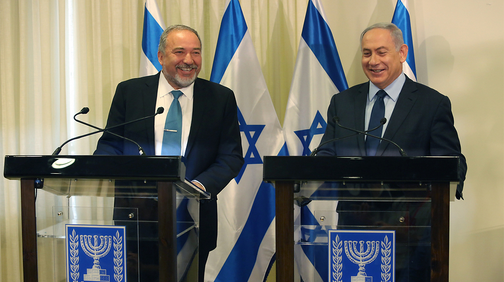 PM Netanyahu and his new Defence Minister. Will Lieberman be willing to pay the price for his vision? (Photo: Gil Yohanan)