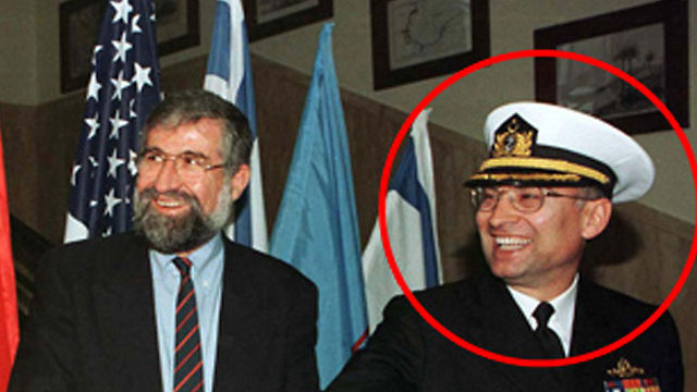 Akin Ozturk during his tenure as military attache with Israeli politician Amram Mitzna
