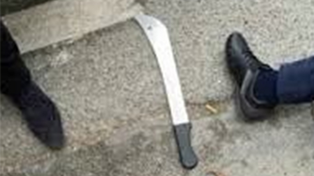 Machete used in the attack