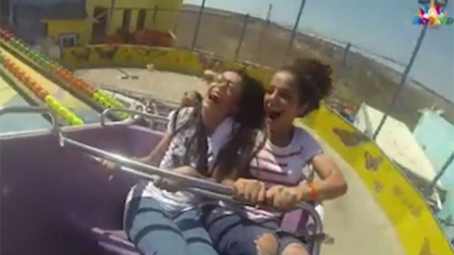 Riders on a ride at Sky Land Ramallah