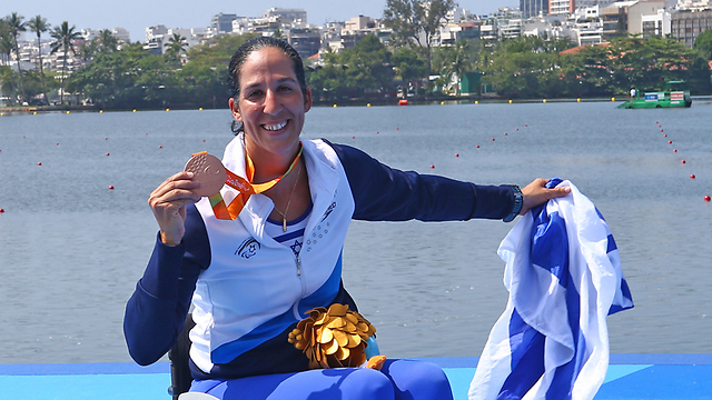 Moran Samuel. Israel's first medalist at the Rio 2016 Paralympics. (Photo: Igor Meijer, courtesy of the Daniel Rowing Center)
