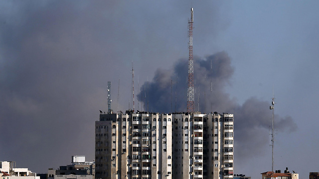 Smoke rises following an IDF strike on a Hamas target (Photo: AFP)