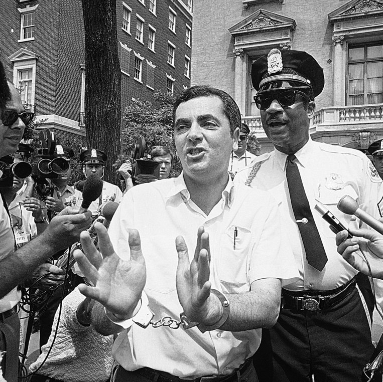 Kahane arrested during a 1979 protest in front of the Soviet Embassy in the US against the USSR's treatment of Jews