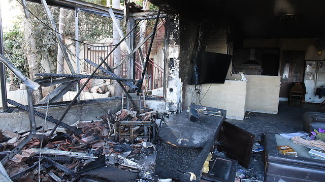 Burnt family home in Haifa (Photo: Avihu Shapira) (Photo: Avihu Shapira)