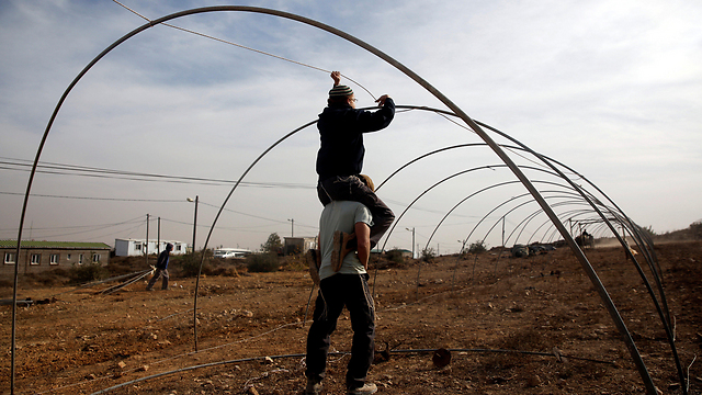 Youth building makeshift structures perparing to resist evacuation (Photo: Reuters)