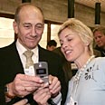 Ehud Olmert and friend Sharon Stone