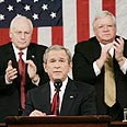 Helpin out Abbas. Bush during State of the Union Address