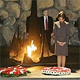 Condoleezza Rice lays a wreath at Yad Vashem