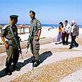 שוטרי מג"ב בחוף ת"א. ארכיון