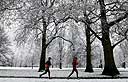 שלג בלונדון. צילום: AFP