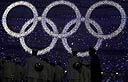 Olympic Rings in lights (Photo: AFP)