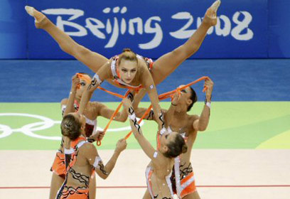 נבחרת ישראל בהתעמלות הופיעה לראשונה בבייג'ינג 2008 (צילום: רויטרס) (צילום: רויטרס)
