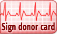 Sign organ donor card