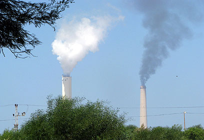 תחנת הכוח באשקלון. פולטת מזהמים וגזי חממה (צילום: שקד אנג'ל) (צילום: שקד אנג'ל)