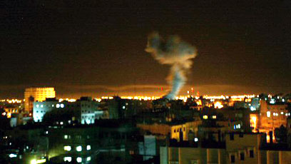 An IAF strike on Rafah in Gaza during Operation Cast Lead in winter 2008-9 (Photo: AFP)