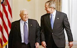 אריאל שרון ג'ורג' בוש