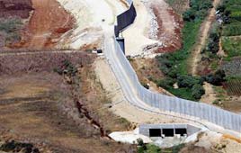 קטע הגדר שבבניה באזור השומרון