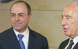 שמעון פרס וסילבן שלום 