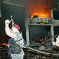 חייל לבנוני בזירת הפיצוץ