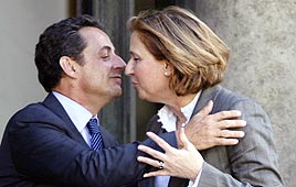 French President Nicolas Sarkozy with Tzipi Livni  