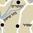 מפת האזור. נחל שיאון