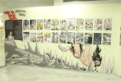 התערוכה. תאכלס בחודשים הקרובים את כל חלל מוזיאון הקומיקס (צילום: עופר עמרם) (צילום: עופר עמרם)
