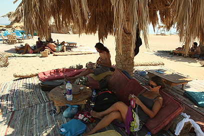 Tourists in Sinai over weekend (Photo: Tsur Shezaf)