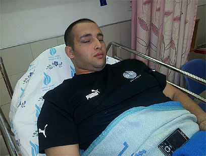 Aviv Krief in hospital (Photo: Moti Kimchi)