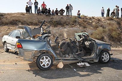 שלושה קורבנות בתאונה הקשה (צילום: הרצל יוסף) (צילום: הרצל יוסף)