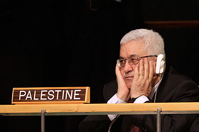 Abbas at UN during Obama speech in September (Photo: AP)