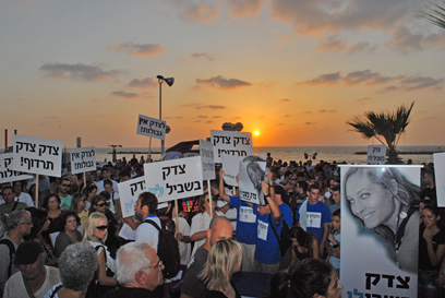 הפגנה למען הסגרת דורסי לי זיתוני לישראל (צילום: ארטיום דגל ) (צילום: ארטיום דגל )