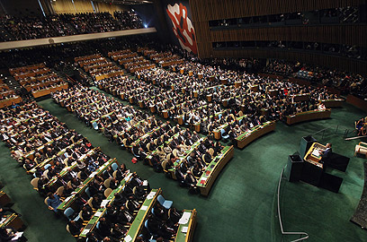 עצרת הנאו"ם הערב. "להפיח תקווה" (צילום: AFP ) (צילום: AFP )