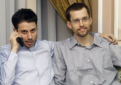 Joshua Fattal and Shane Bauer on Sunday (Photo: Reuters) (Photo: Reuters )