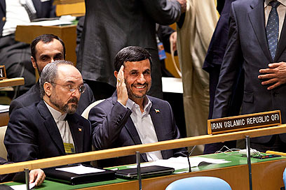 אחמדינג'אד בעצרת האו"ם בשנה שעברה. שוב יספק נאום שטנה? (צילום: AP) (צילום: AP)