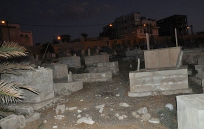 Vandalized cemetery (Photo: Jaffa 48 website) 