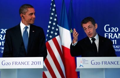 אובמה וסרקוזי בפסגת ה-G20 (צילום: רויטרס) (צילום: רויטרס)