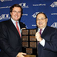 Foxman presents ADL Jan Karski Courage to Care Award to Esterházy’s grandson