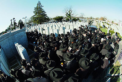עולים לציון קברו של הרבי מלובביץ'   (צילום: ברוך עזאגווי) (צילום: ברוך עזאגווי)