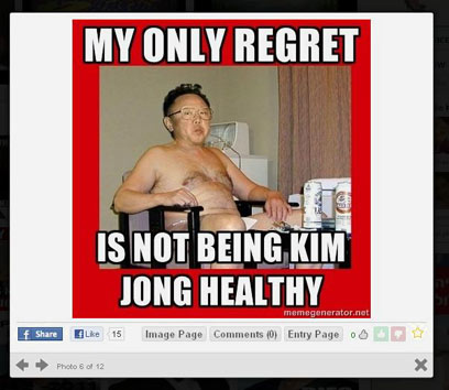 החרטה היחידה שלי היא שלא הייתי קים ג'ונג בריא (ill באנגלית - חולה) ()