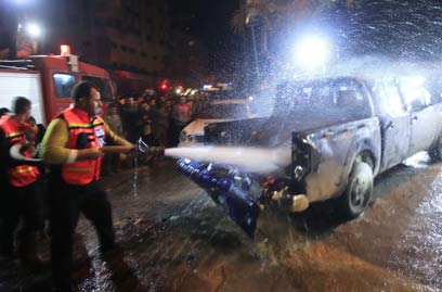 תקיפת צה"ל בעזה. הרוג ושני פצועים (צילום: AFP) (צילום: AFP)