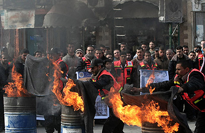 תרגיל בכיכר המרכזית  (צילום: AFP) (צילום: AFP)