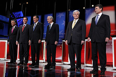 המועמדים הרפובליקנים. פול שלישי מימין (צילום: AFP) (צילום: AFP)