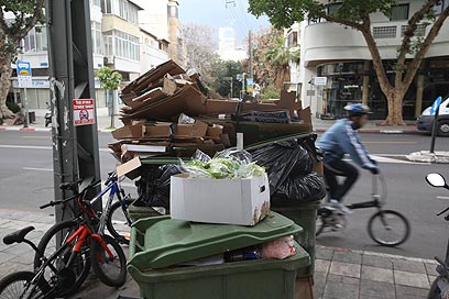 פסולת מצטברת בתל אביב (צילום: מוטי קמחי) (צילום: מוטי קמחי)