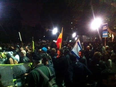 המפגינים בגן מאיר. "דור חדש רוצה שינוי" (צילום: יואב מלכה)