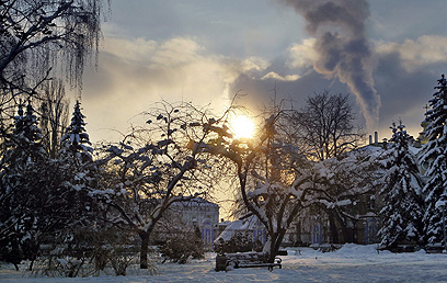 נוף מושלג באוקראינה (צילום: EPA) (צילום: EPA)