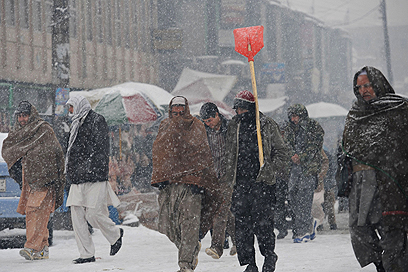 זו לא שוויץ, זו אפגניסטן בשלג (צילום: AFP) (צילום: AFP)