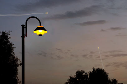 יירוט רקטת גראד בשמי הדרום (צילום: אבי מנור) (צילום: אבי מנור)