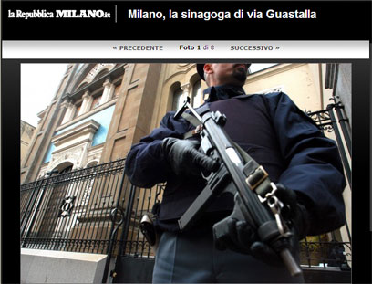 בית הכנסת המרכזי במילאנו (ארכיון)